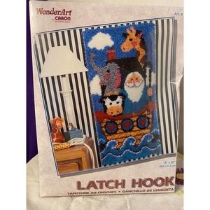 Latch Hook Tapestry Kit, Noah’s Ark. #4121, WonderArt by Caron International.